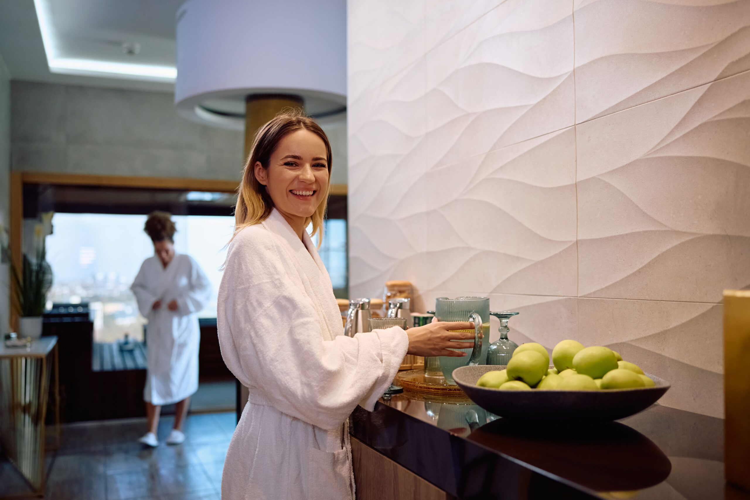 jabuke i osveženje za goste Sheraton spa centra